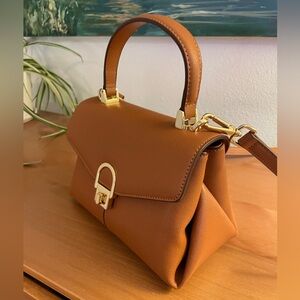 Chic Brown Leather Satchel